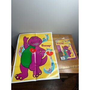 Barney stick the heart on Barney kids children’s birthday game - USED CONDITION